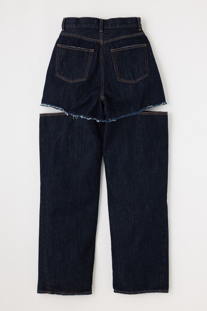 MOUSSY「CUT OUT WIDE STRAIGHT」|デニム|