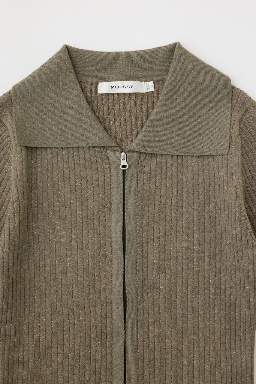 MOUSSY「ZIP UP KNIT SHIRT ミニドレス」|ワンピース|