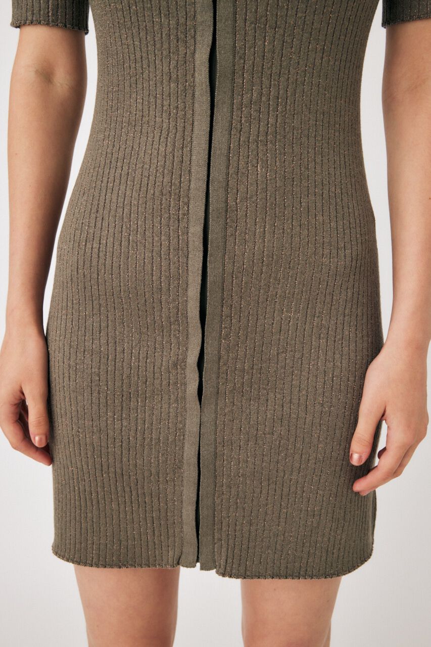 MOUSSY「ZIP UP KNIT SHIRT ミニドレス」|ワンピース|
