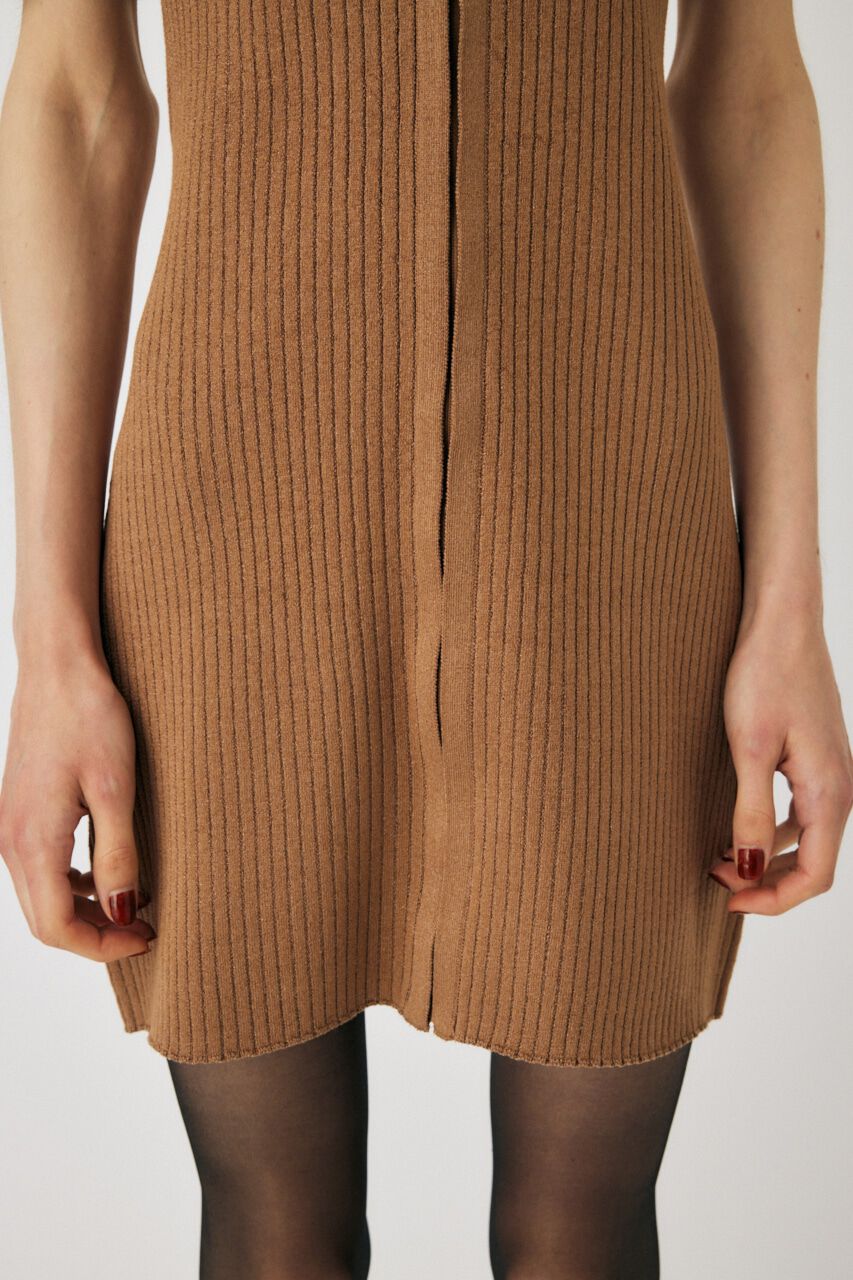 MOUSSY「ZIP UP KNIT SHIRT ミニドレス」|ワンピース|