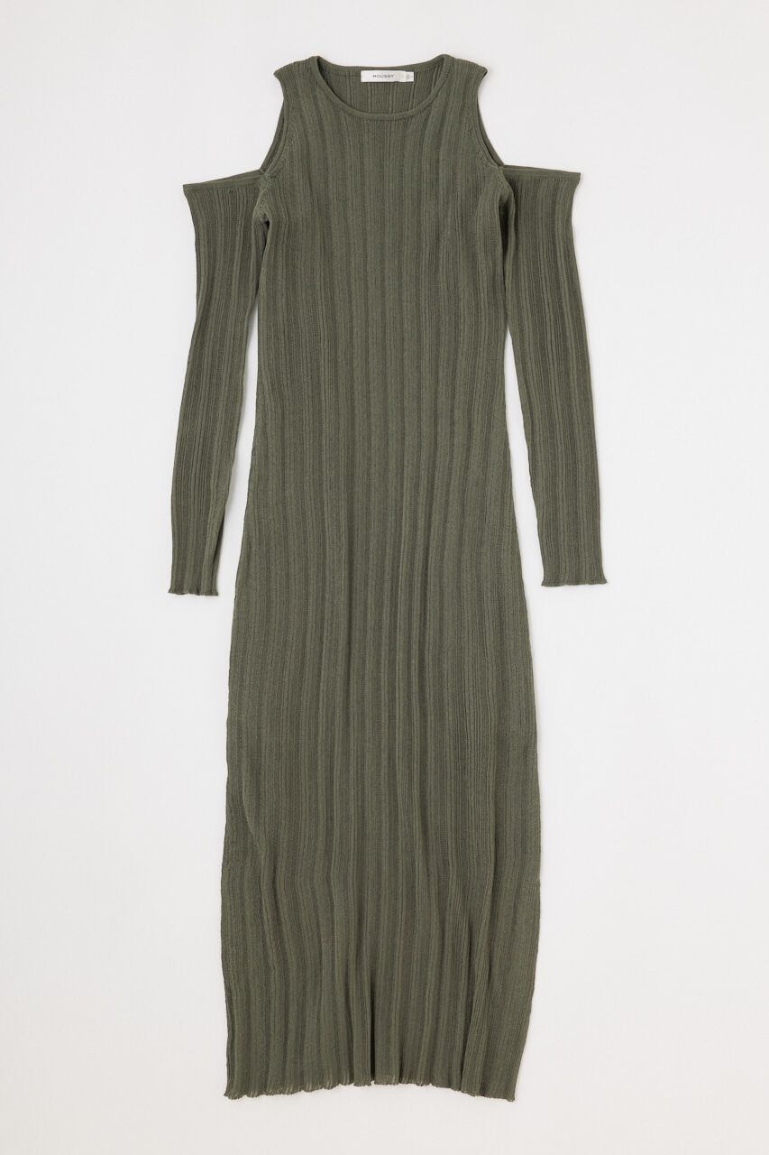 MOUSSY「SHEER KNIT マキシドレス」|ワンピース|