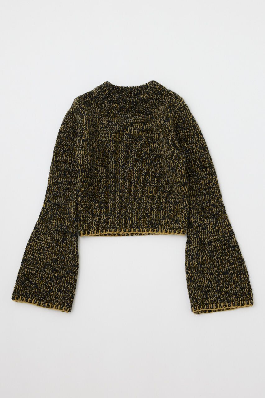 MOUSSY「NEP YARN KNIT トップス」|ニット・セーター|YEL