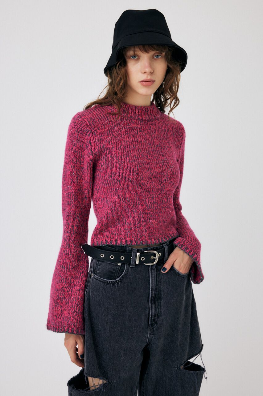 MOUSSY「NEP YARN KNIT トップス」|ニット・セーター|