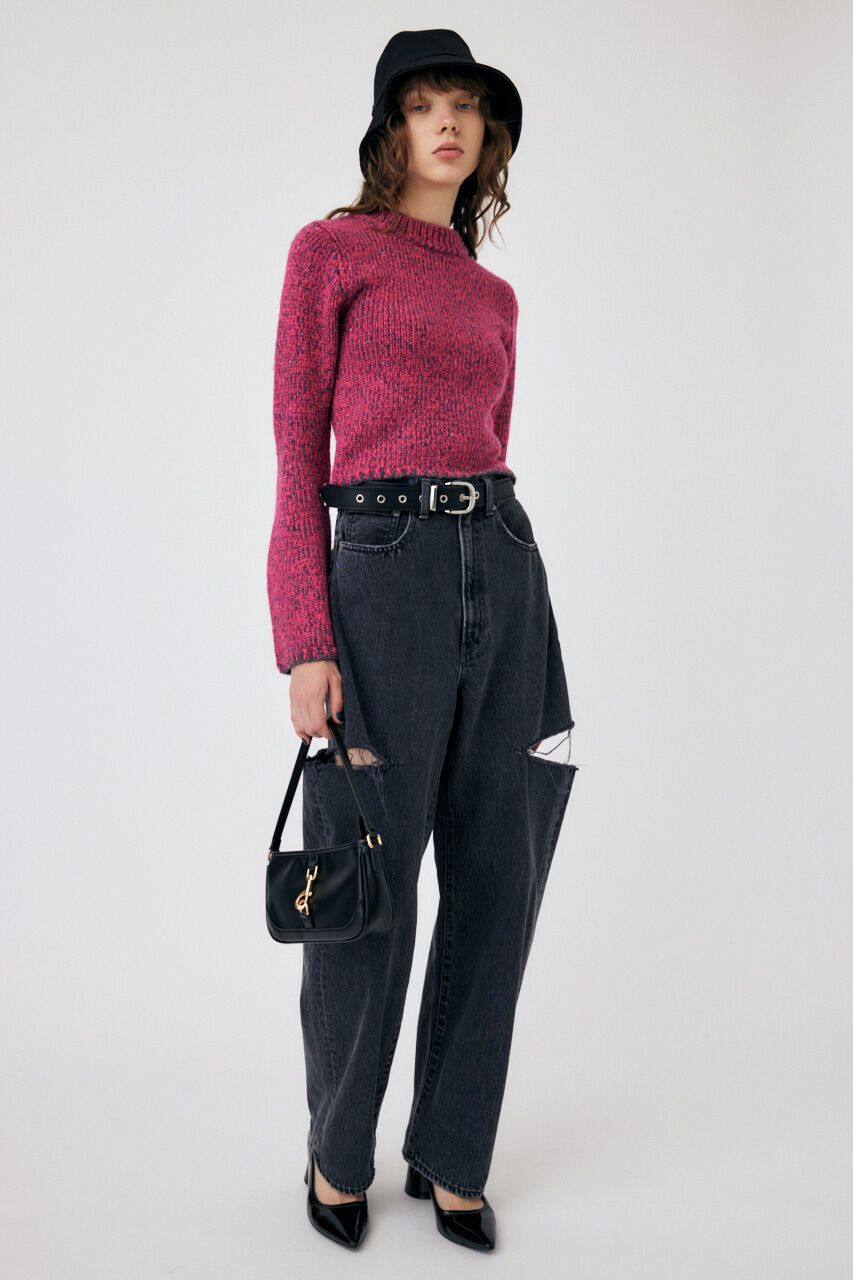 MOUSSY「NEP YARN KNIT トップス」|ニット・セーター|