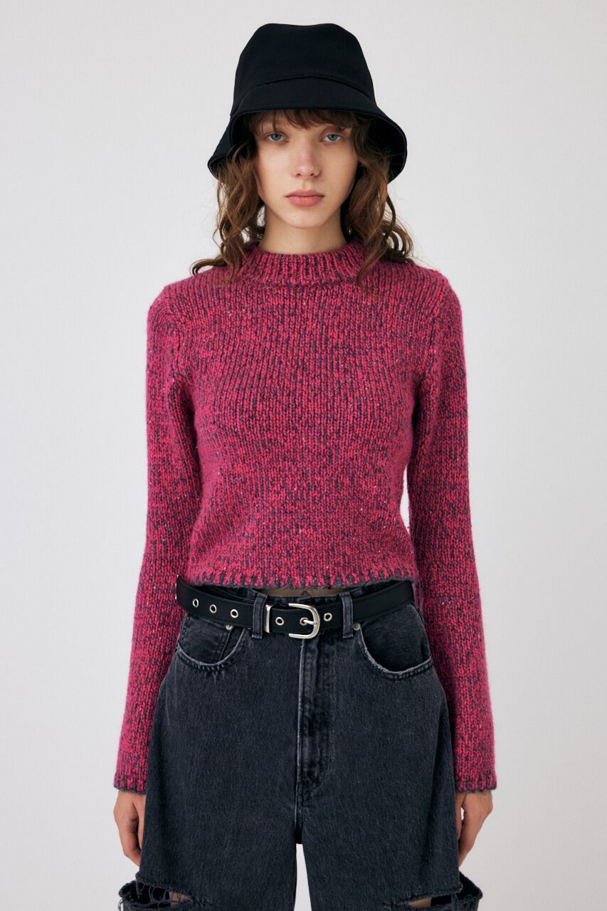 MOUSSY「NEP YARN KNIT トップス」|ニット・セーター|
