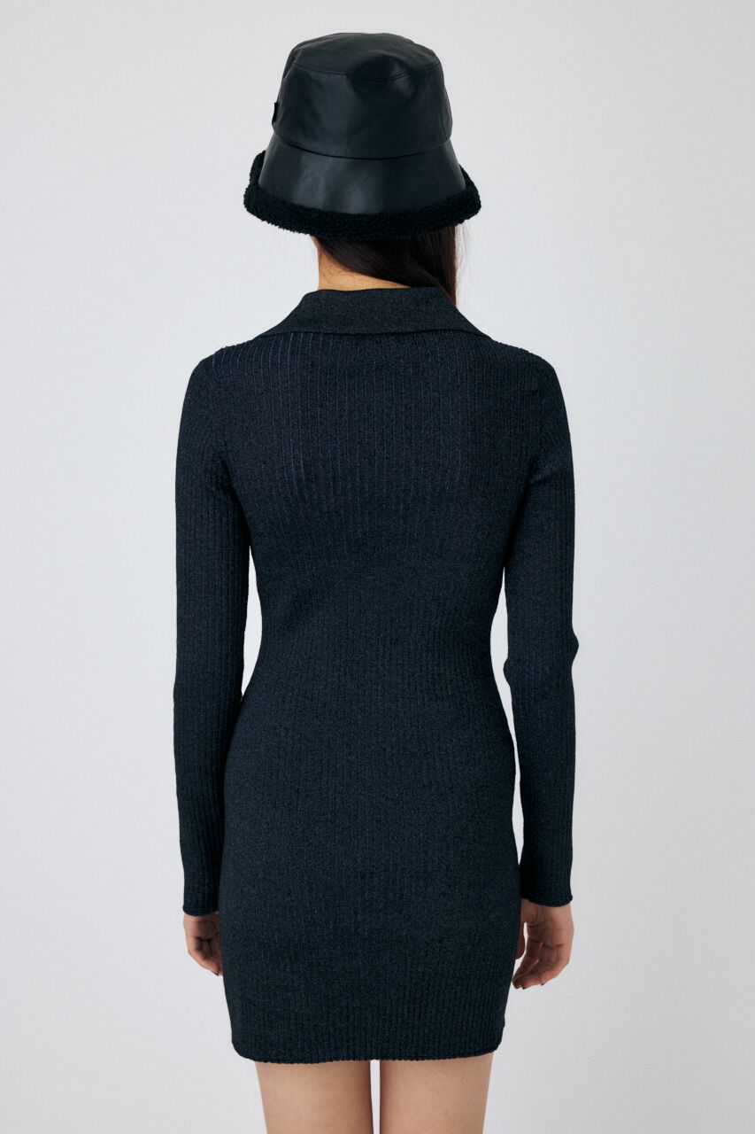 MOUSSY「ZIP UP LS MINI ドレス」|ワンピース|