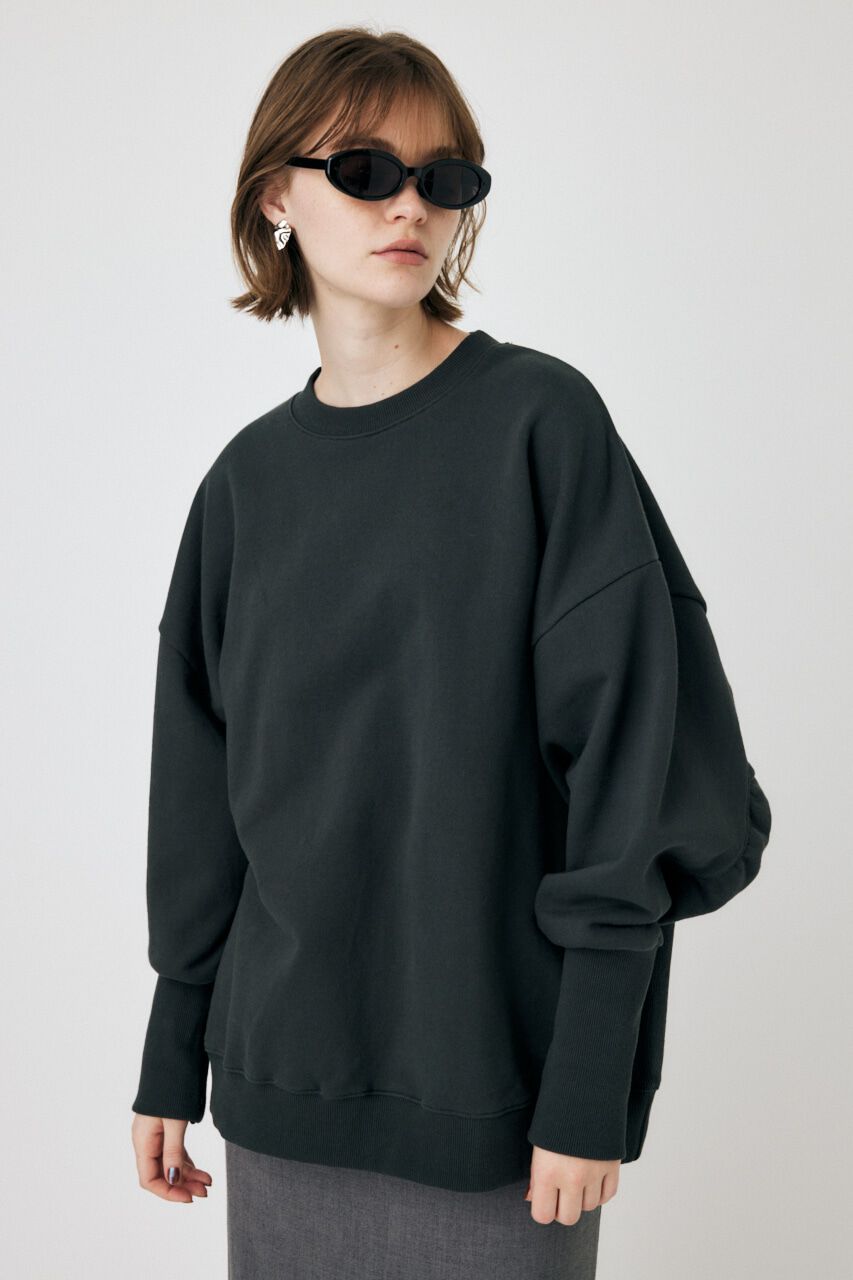 MOUSSY「BACK GATHER LOOSE スウェット」|パーカー|