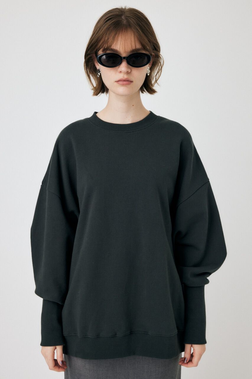 MOUSSY「BACK GATHER LOOSE スウェット」|パーカー|