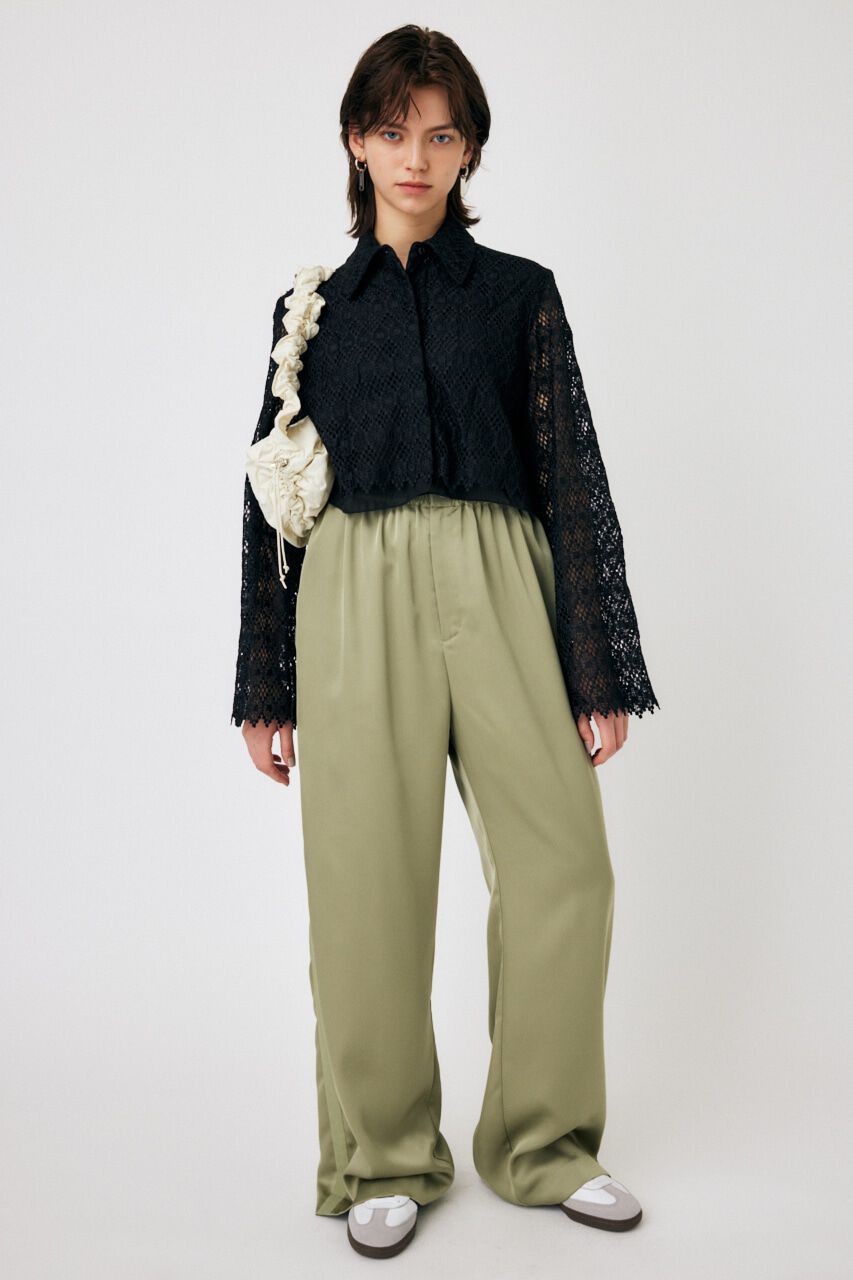 MOUSSY「GEOMETRIC LACE CROP シャツ」|シャツ・ブラウス|