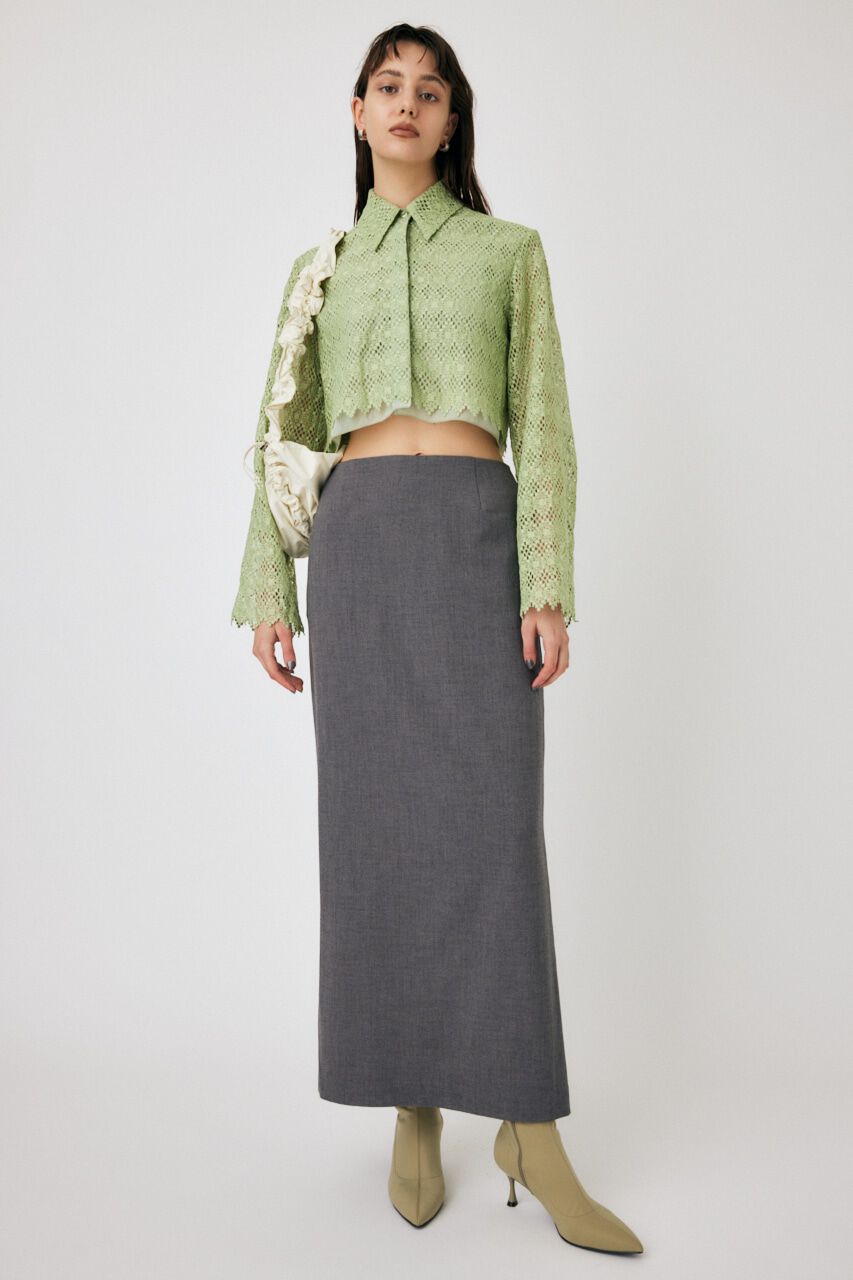 MOUSSY「GEOMETRIC LACE CROP シャツ」|シャツ・ブラウス|