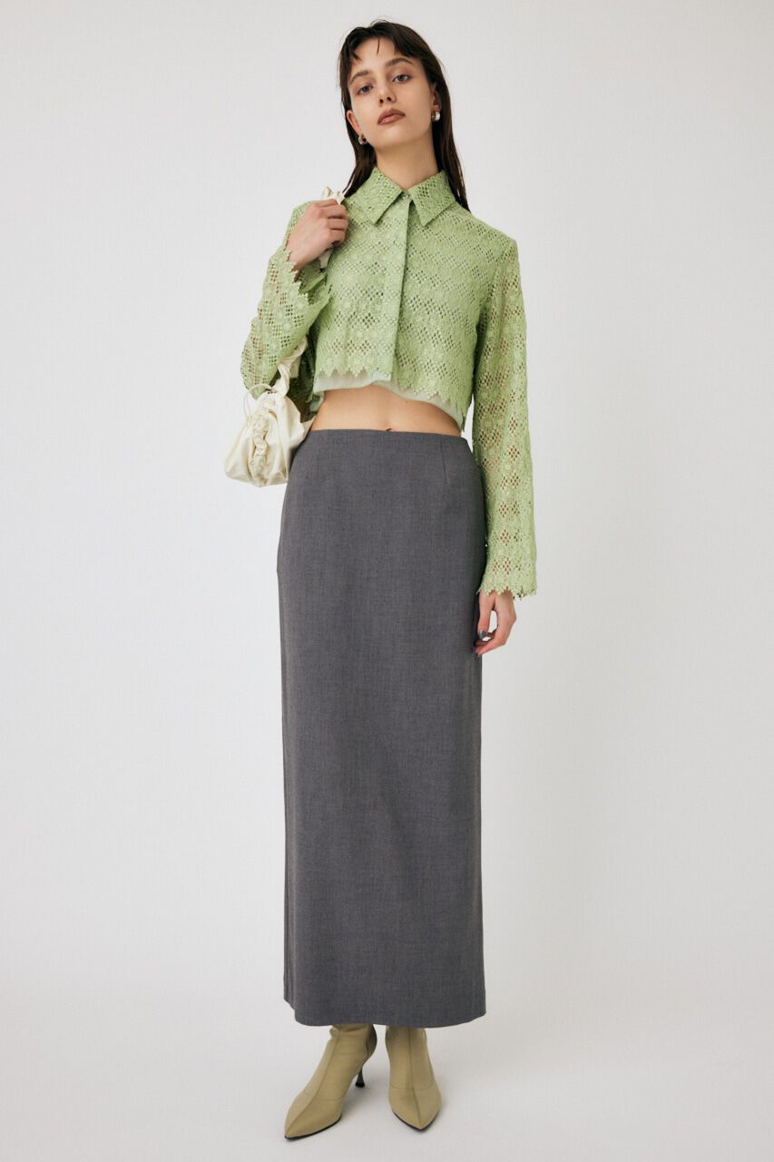 MOUSSY「GEOMETRIC LACE CROP シャツ」|シャツ・ブラウス|