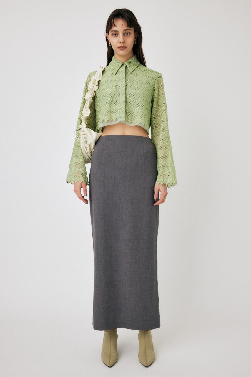 MOUSSY「GEOMETRIC LACE CROP シャツ」|シャツ・ブラウス|