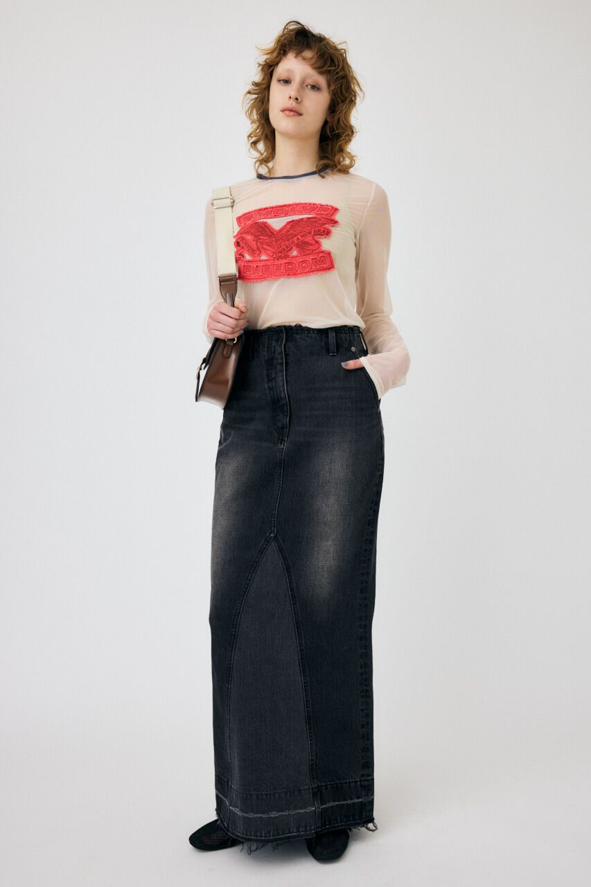 MOUSSY「PATCHED SHEER LS Tシャツ」|Tシャツ・カットソー|