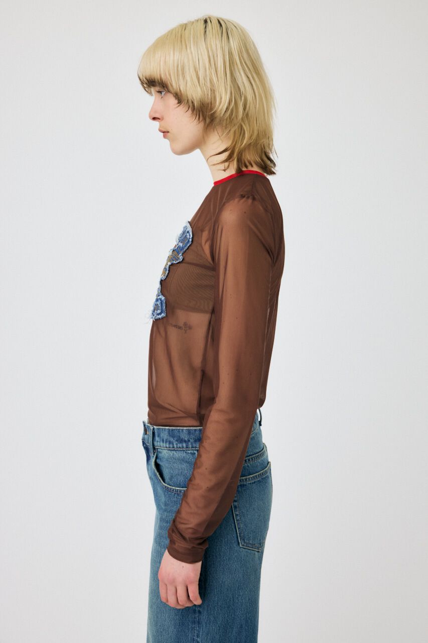 MOUSSY「PATCHED SHEER LS Tシャツ」|Tシャツ・カットソー|