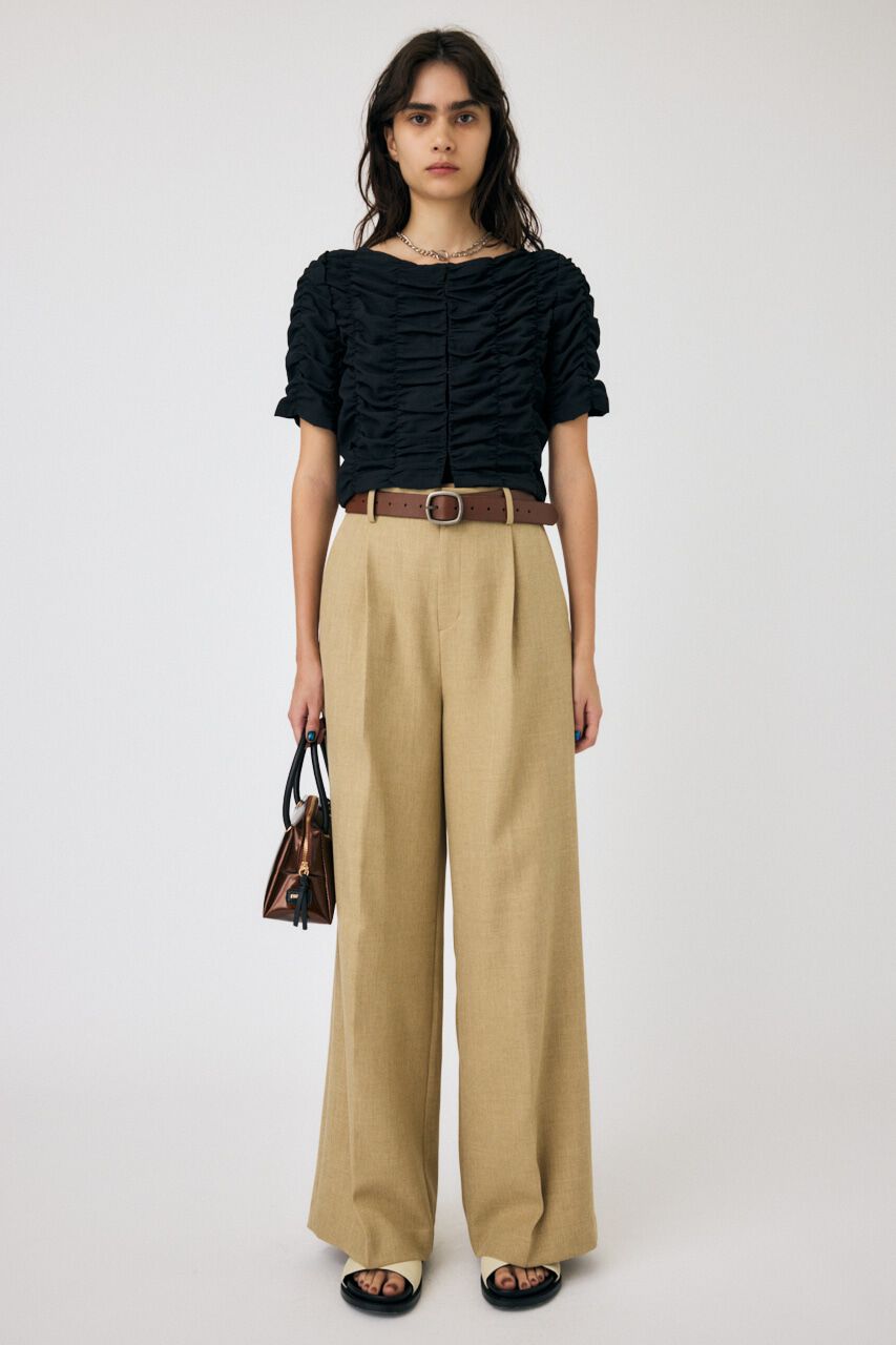 MOUSSY「SHIRRING CROP トップス」|Tシャツ・カットソー|