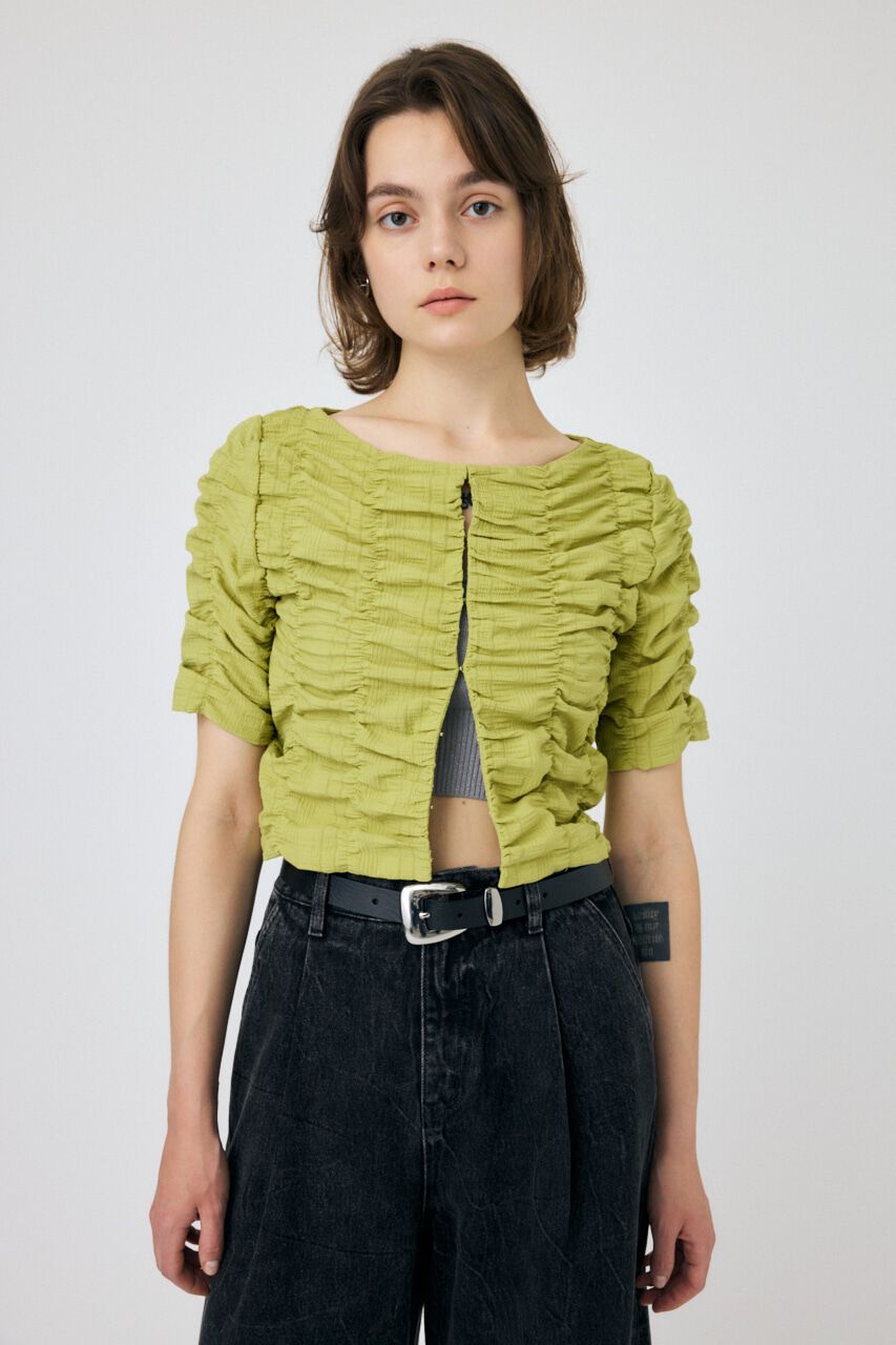 MOUSSY「SHIRRING CROP トップス」|Tシャツ・カットソー|