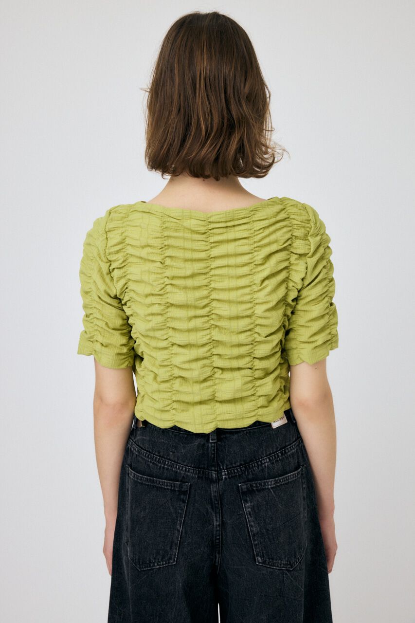 MOUSSY「SHIRRING CROP トップス」|Tシャツ・カットソー|