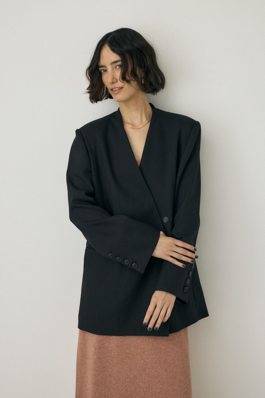 MOUSSY「シーズンレスノーカラージャケット　リサイクルポリエステル使用」|その他|