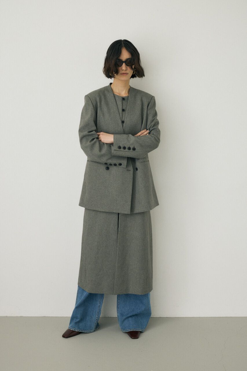 MOUSSY「シーズンレスノーカラージャケット　リサイクルポリエステル使用」|その他|