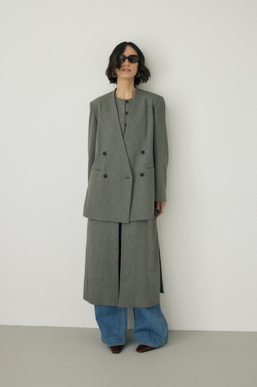 MOUSSY「シーズンレスノーカラージャケット　リサイクルポリエステル使用」|その他|