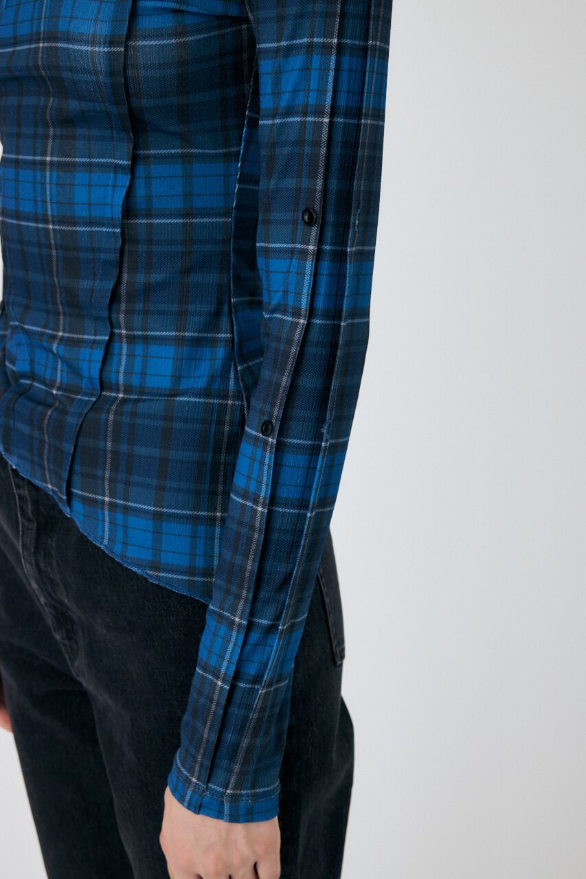 MOUSSY「TUCK CHECK トップス」|Tシャツ・カットソー|