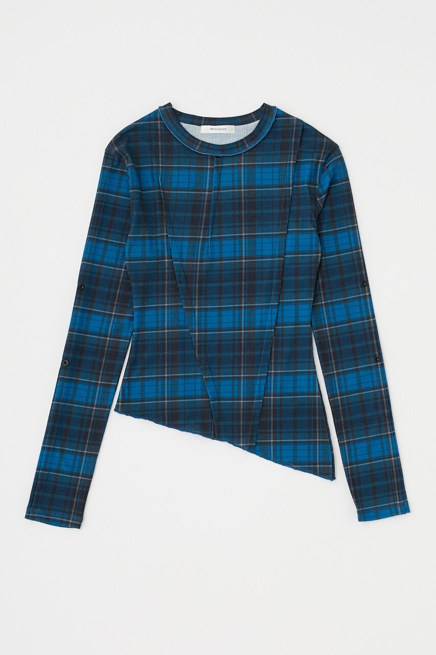 MOUSSY「TUCK CHECK トップス」|Tシャツ・カットソー|
