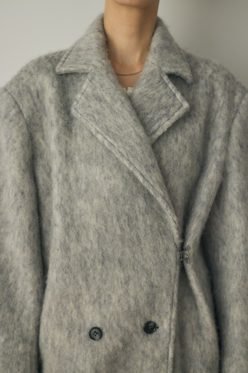 MOUSSY「シャギーロングコート リサイクルポリエステル&times;ウール混」|その他|