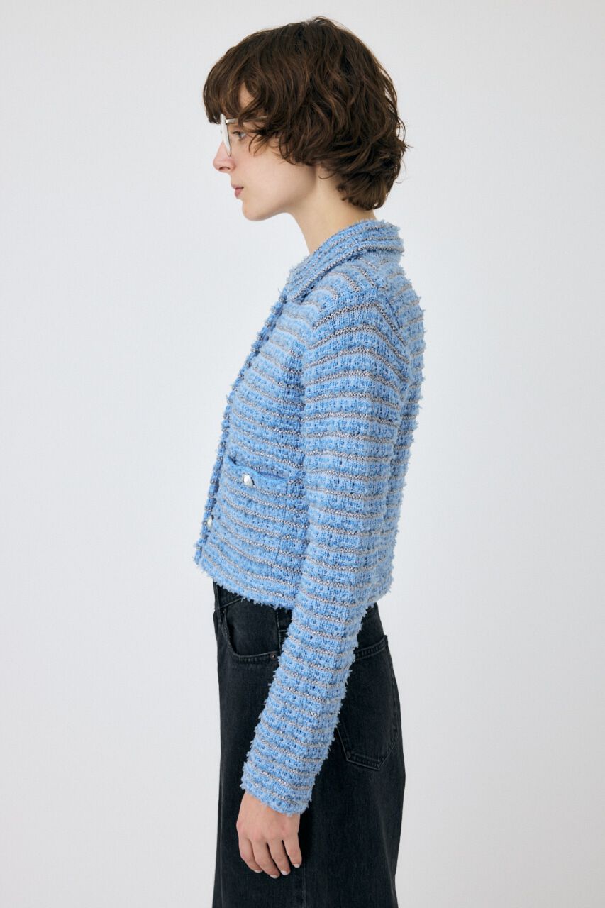 MOUSSY「TWEEDY ニットカーディガン」|ニット・セーター|