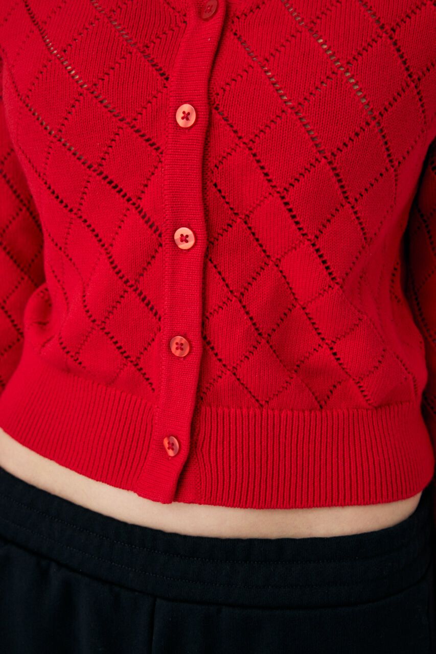 MOUSSY「EYELET ニットカーディガン」|ニット・セーター|