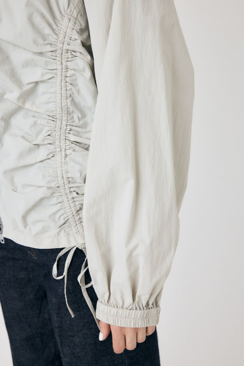 MOUSSY「RIBBON GATHER NYLON ジャケット」|ブルゾン・スタジャン|