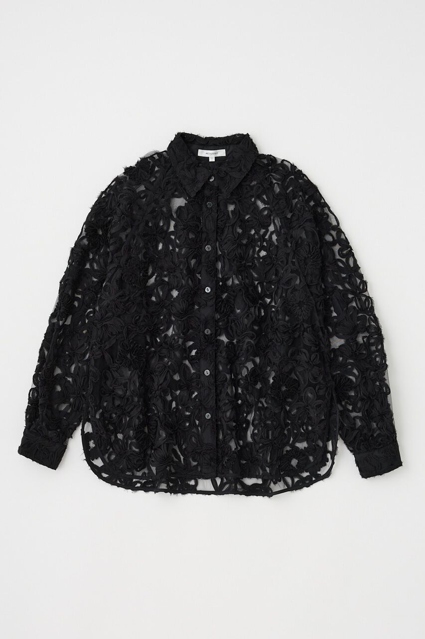 MOUSSY「RIBBON TULLE シャツ」|シャツ・ブラウス|