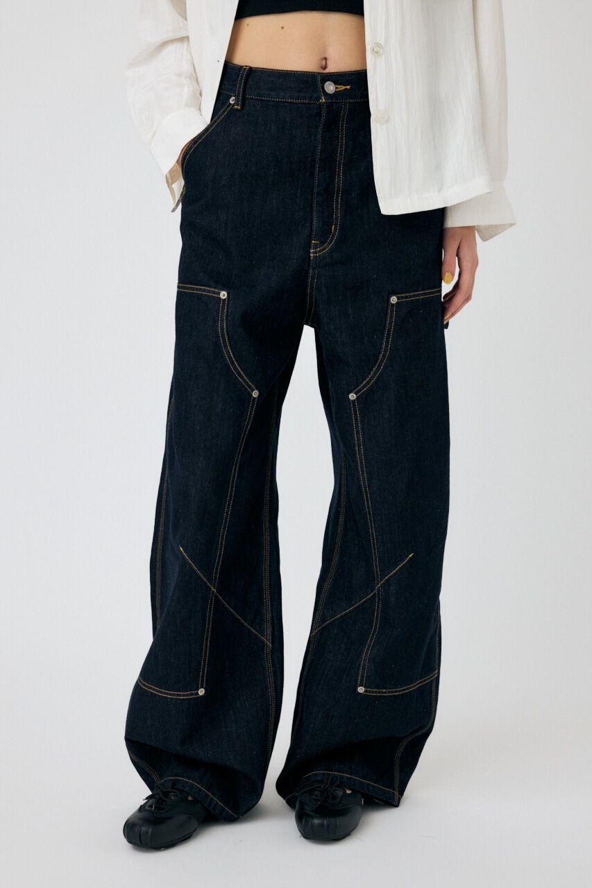 MOUSSY「LOW CLOTCH ペインターパンツ」|デニム|