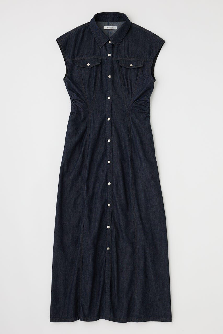 MOUSSY「CAP SLEEVE デニムドレス」|ワンピース|