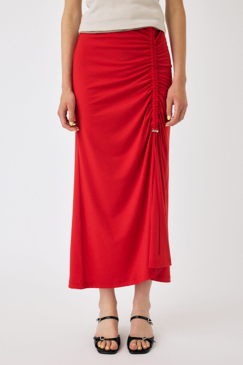 MOUSSY「DRAWSTRING CUT スカート」|スカート|RED