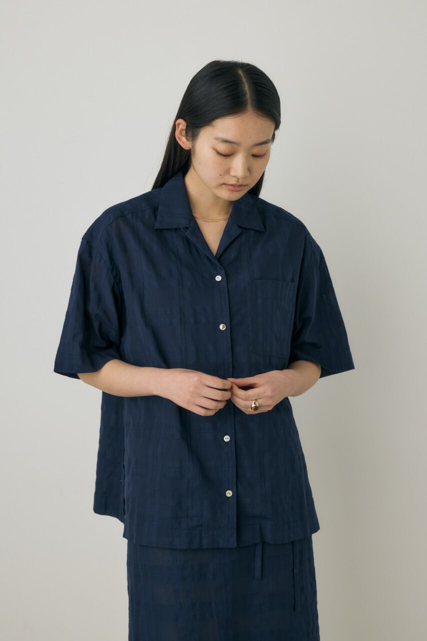MOUSSY「シアーチェックシャツ オーガニックコットン使用」|シャツ・ブラウス|NVY