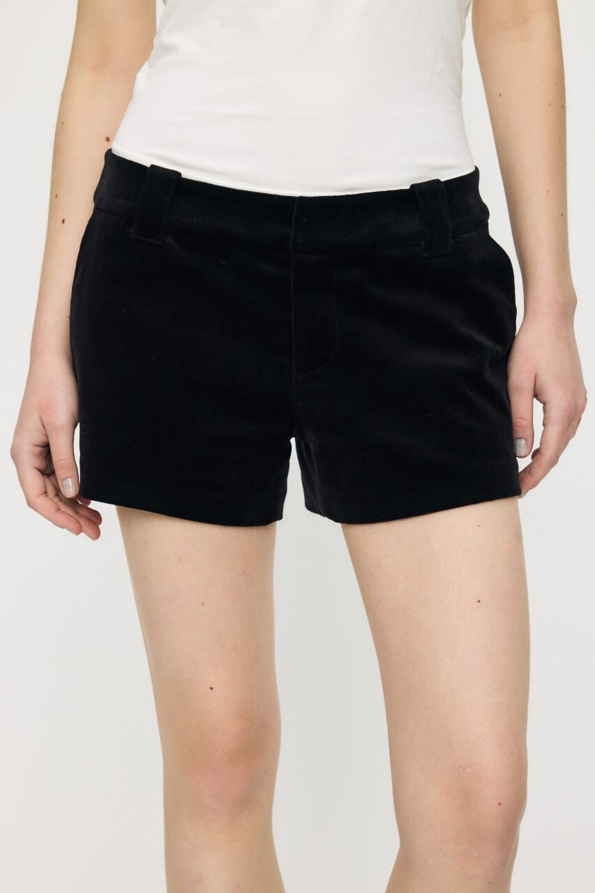 MOUSSY「LOW WAIST VELVET ショーツ」|その他|BLK