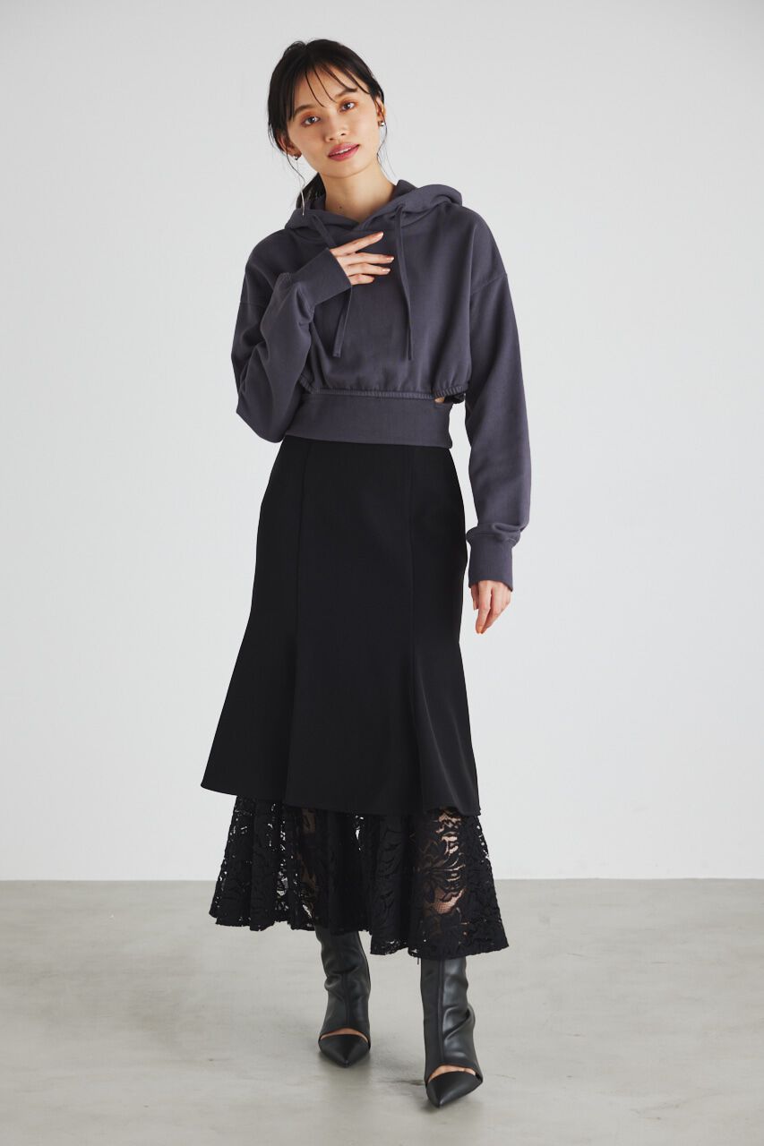 rienda「2WAYレースコンビJ/WマーメイドSK」|スカート|BLK