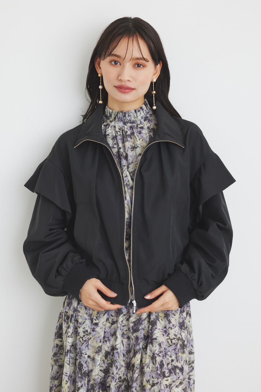 rienda「フリルショルダー2WAYブルゾン」|ブルゾン・スタジャン|