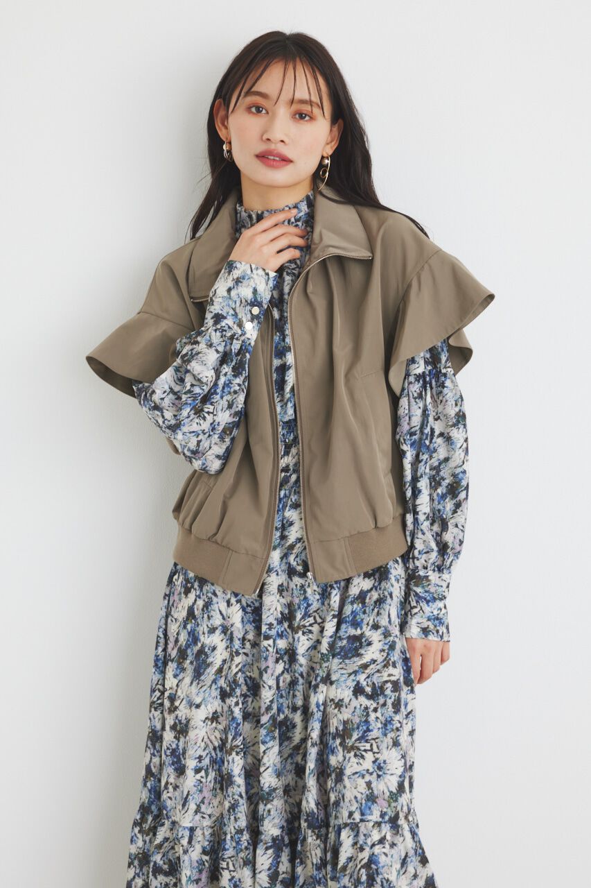 rienda「フリルショルダー2WAYブルゾン」|ブルゾン・スタジャン|