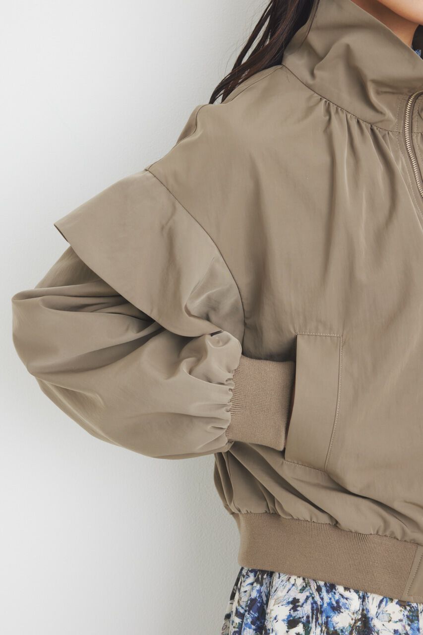 rienda「フリルショルダー2WAYブルゾン」|ブルゾン・スタジャン|