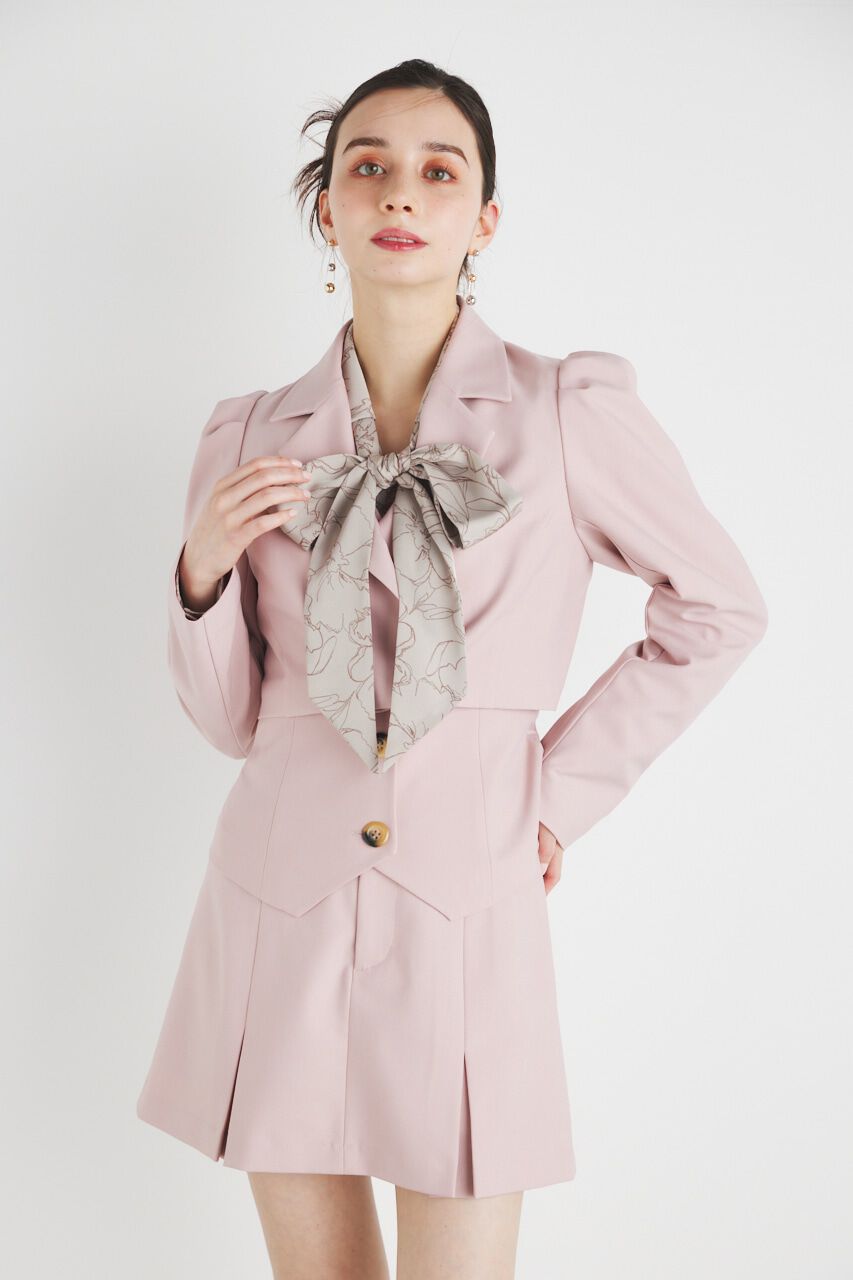 rienda「パフスリーブクロップドJK」|その他|PNK