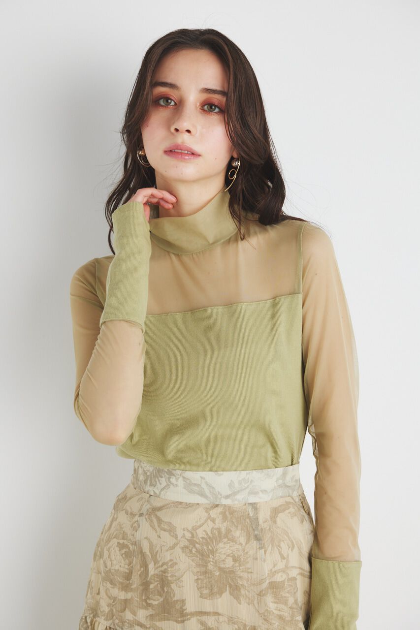 rienda「ベアデザインチュールTOPS」|Tシャツ・カットソー|LIME