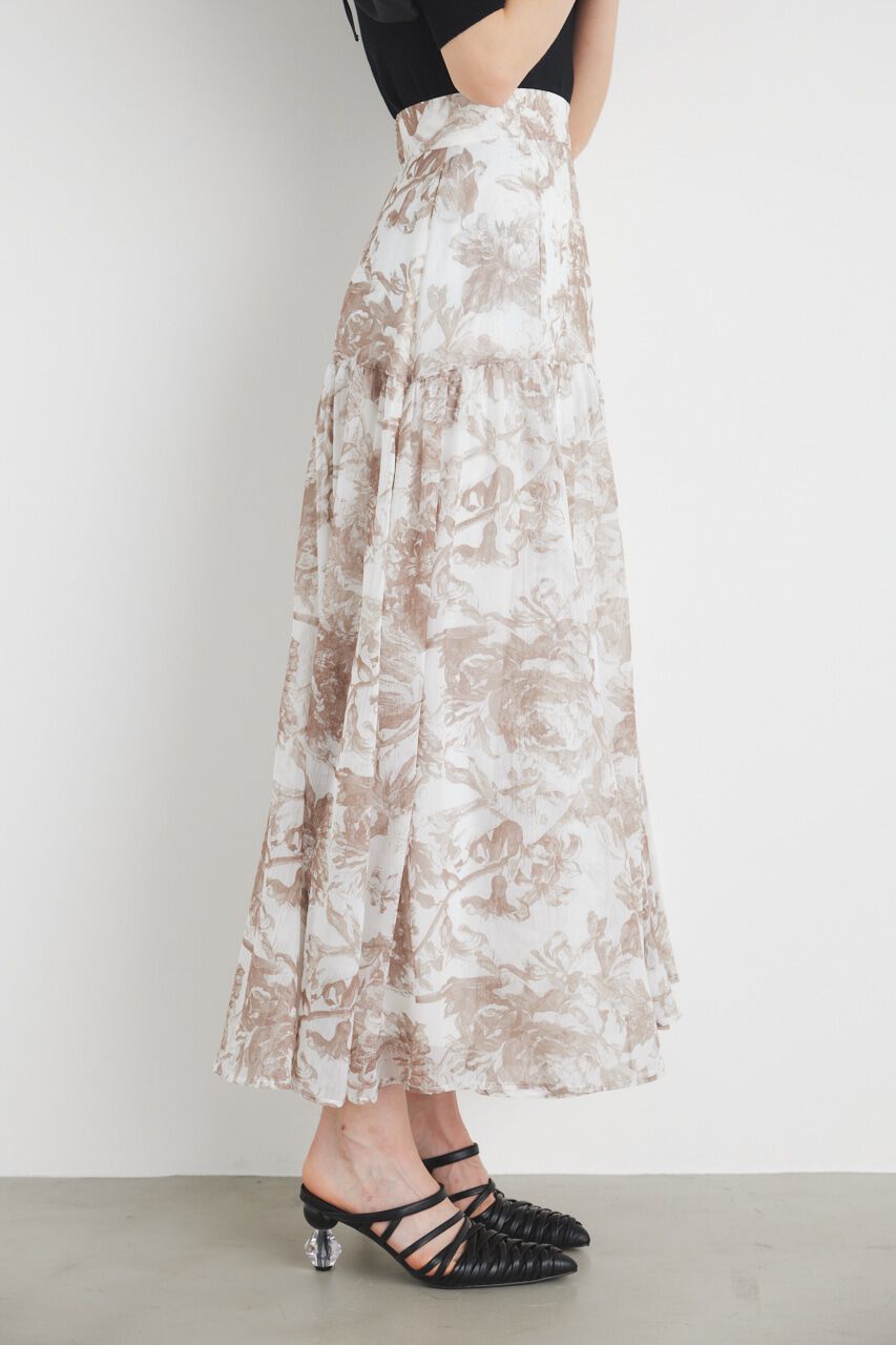 rienda「シアーフラワーJ/WフレアSK」|スカート|