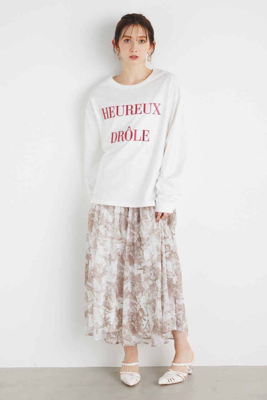 rienda「シアーフラワーJ/WフレアSK」|スカート|