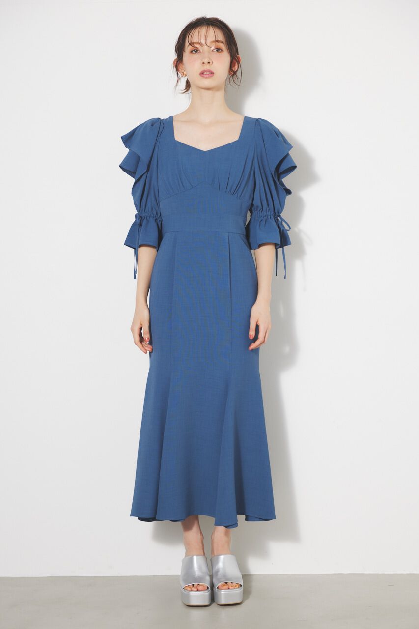 rienda「ショルダーダブルフリルマーメイドOP」|ワンピース|