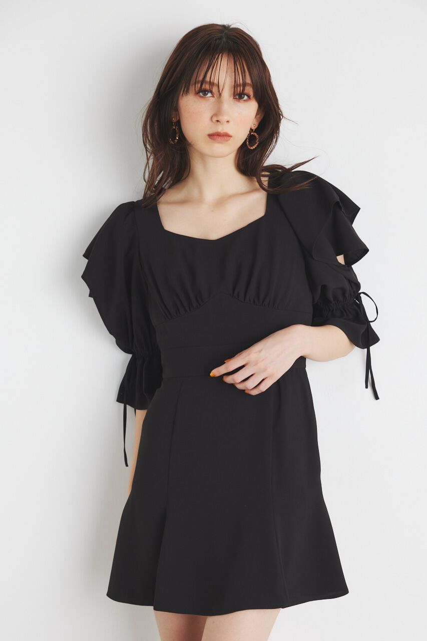 rienda「ショルダーダブルフリルマーメイドミニOP」|ワンピース|