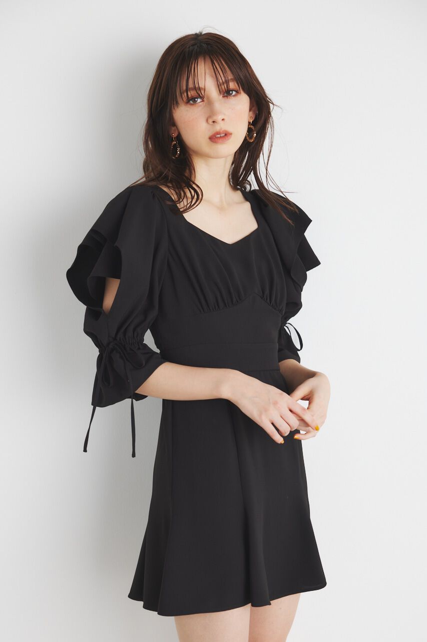 rienda「ショルダーダブルフリルマーメイドミニOP」|ワンピース|