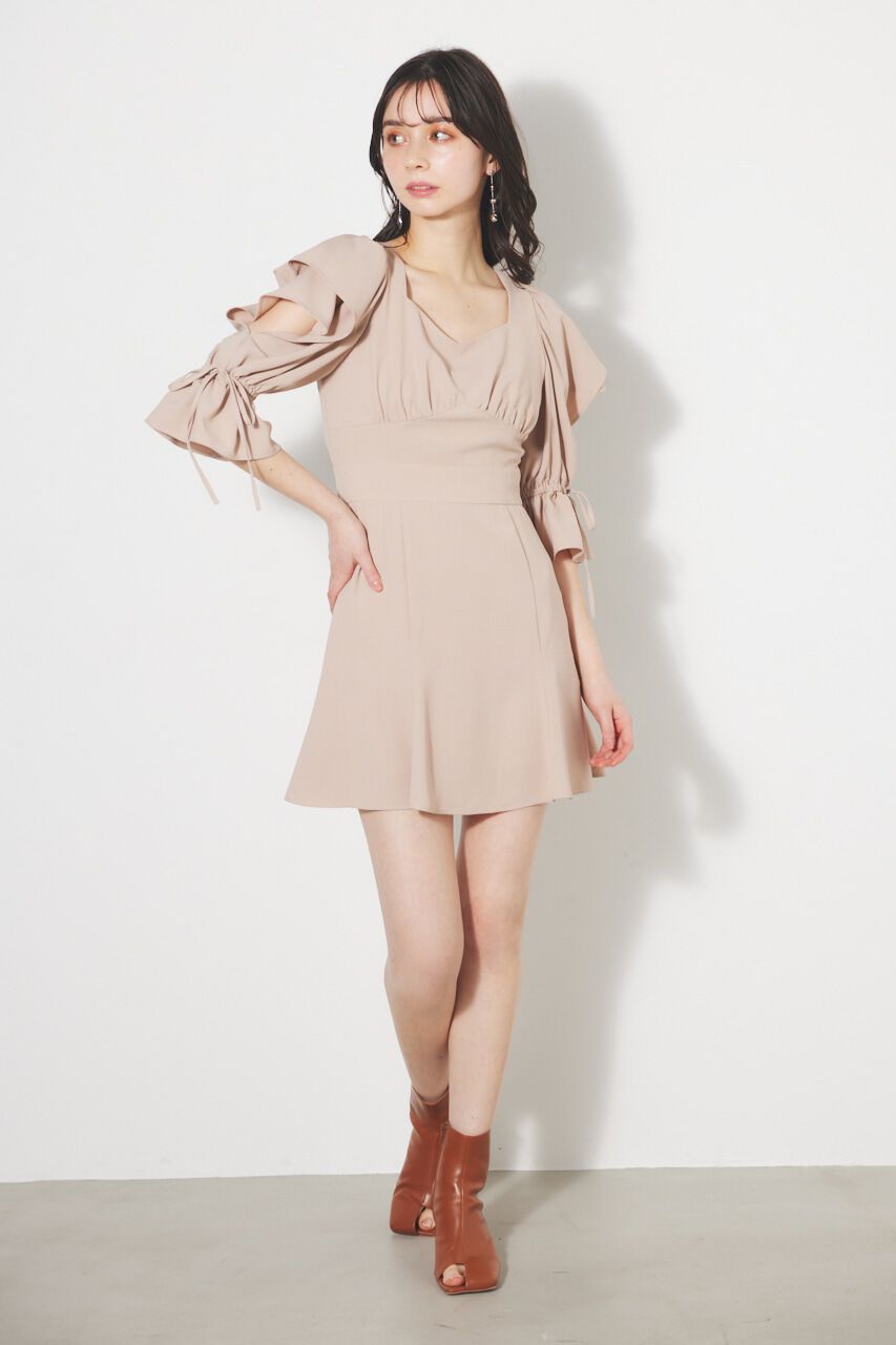 rienda「ショルダーダブルフリルマーメイドミニOP」|ワンピース|