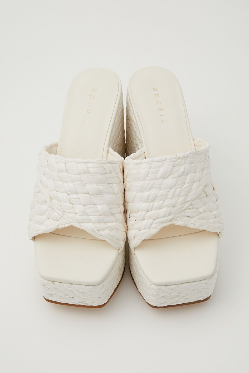 rienda「ボリュームスクエアサンダル」|サンダル|