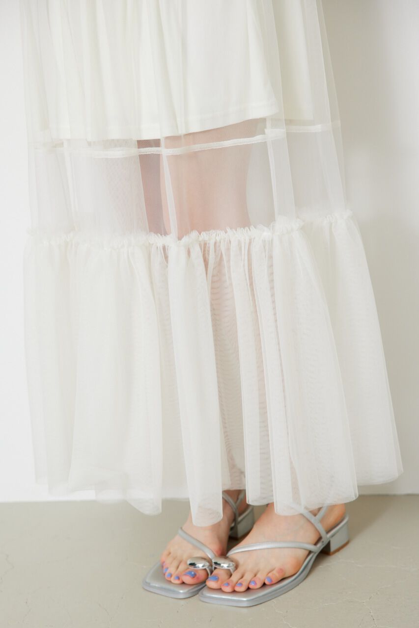 rienda「シアーレッグチュールJ/WティアードSK」|スカート|